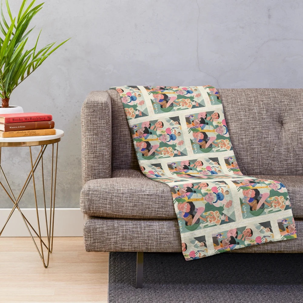 Music culture inspired plush blanket featuring black women