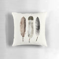 Colorful native eagle feather design on a soft, cozy pillow