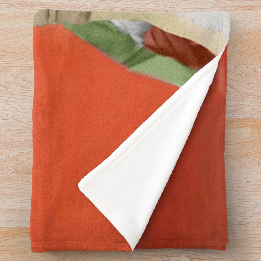 Colorful native american inspired pop art plush blanket