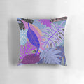 Colorful and earthy botanical throw pillow featuring a vibrant nature leaves design