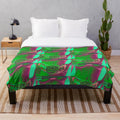 Neon Chocolate Plush Blanket with Psychedelic, Vibrant Design