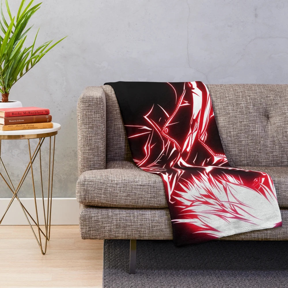 Neon Dante Plush Blanket featuring the iconic Devil May Cry character