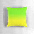 Neon green and yellow ombré fade decorative pillow