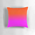 Neon orange and hot pink ombre fade decorative pillow