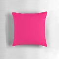 Vibrant neon pink fluorescent accent pillow for bright, eye-catching home décor