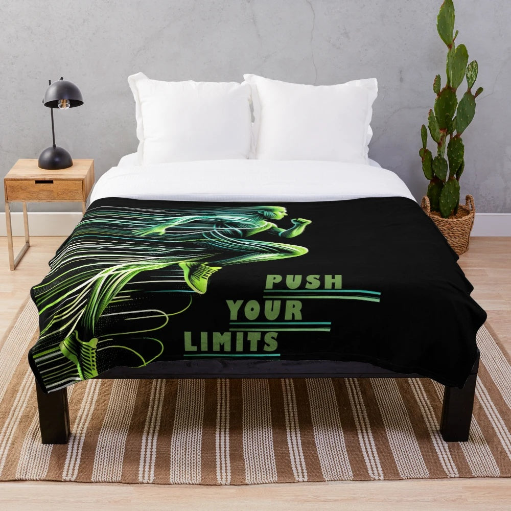 Neon Runner Plush Blanket