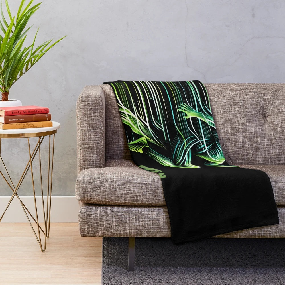 Neon Runner Plush Blanket