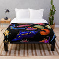 Colorful nudibranch sea slug plush blanket