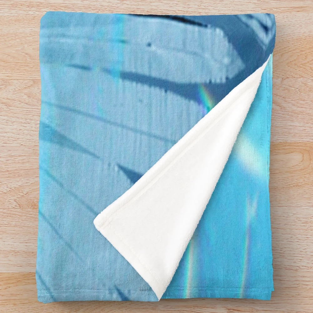 Colorful abstract plush blanket featuring an ocean dream design