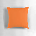 Solid orange accent pillow with a minimalist design, perfect for adding a pop of color to your living space.