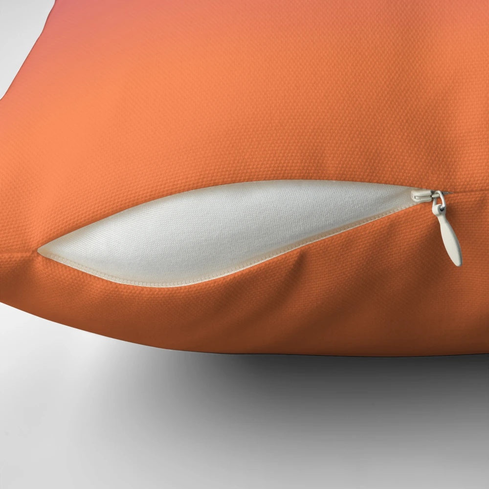 Stylish gradient pillow in orange and purple tones