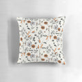 Orange and white floral pattern decorative throw pillow