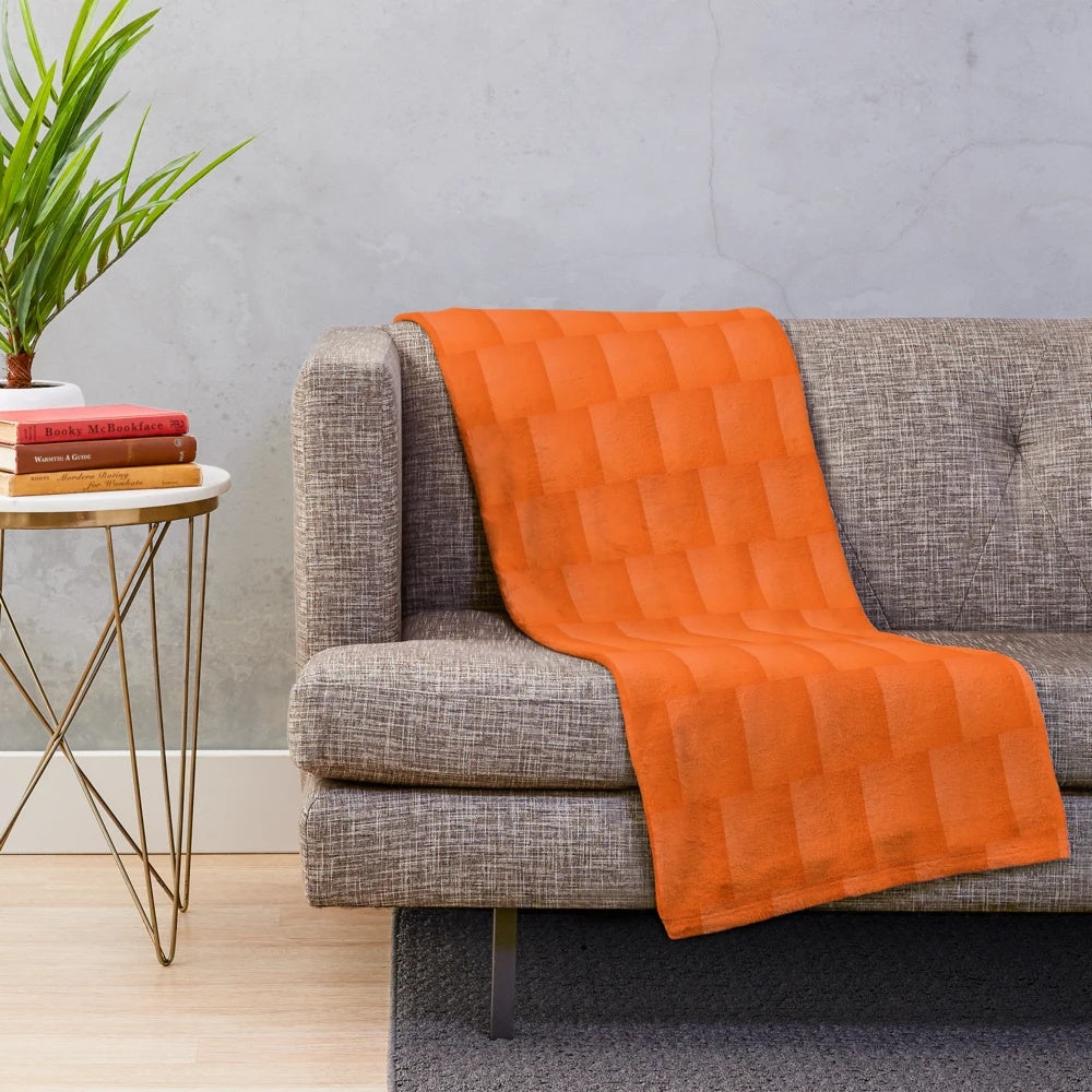 Soft, Cozy Orange Plush Blanket