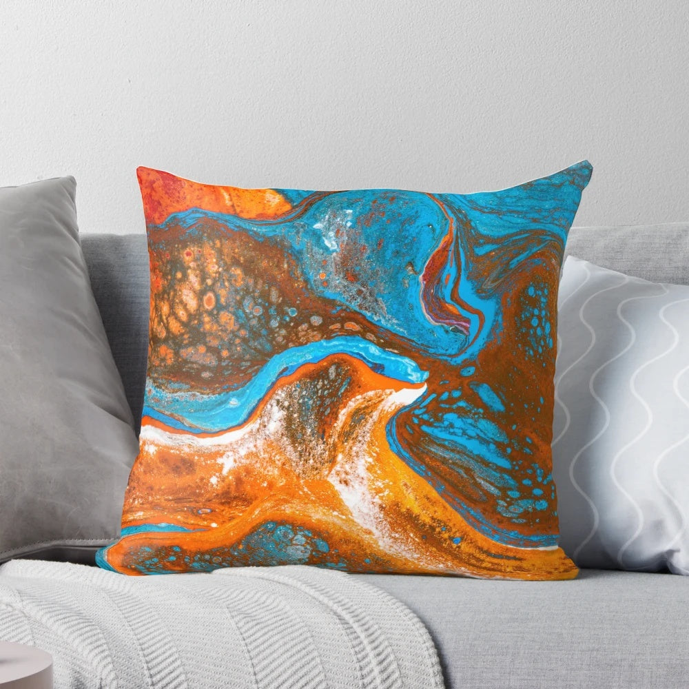 Colorful tie dye pattern phone case with psychedelic, abstract design in shades of orange, red, and green.