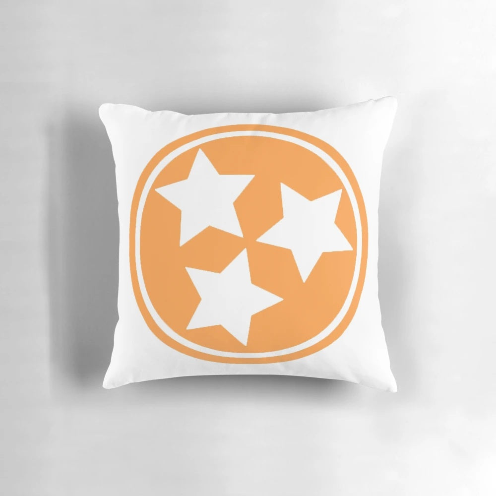 Orange Tristar Pillow with University of Tennessee Vols Logo