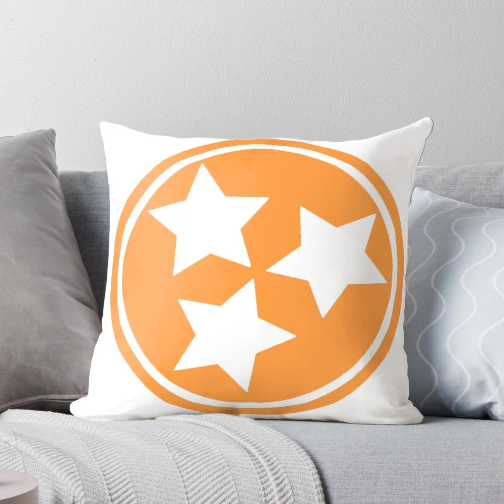 Orange Tristar Pillow with University of Tennessee Vols Logo