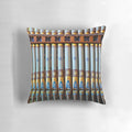 Colorful handpainted organ pipes decorative pillow