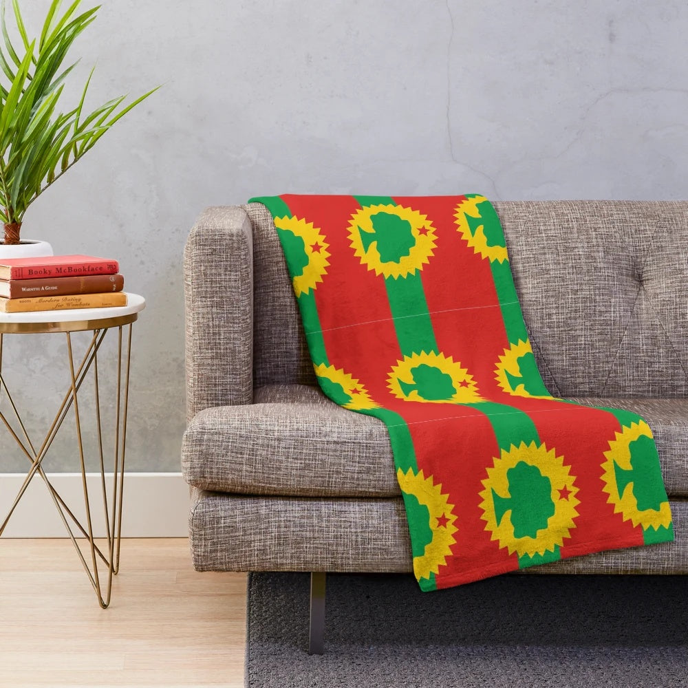 Oromo people's flag plush blanket