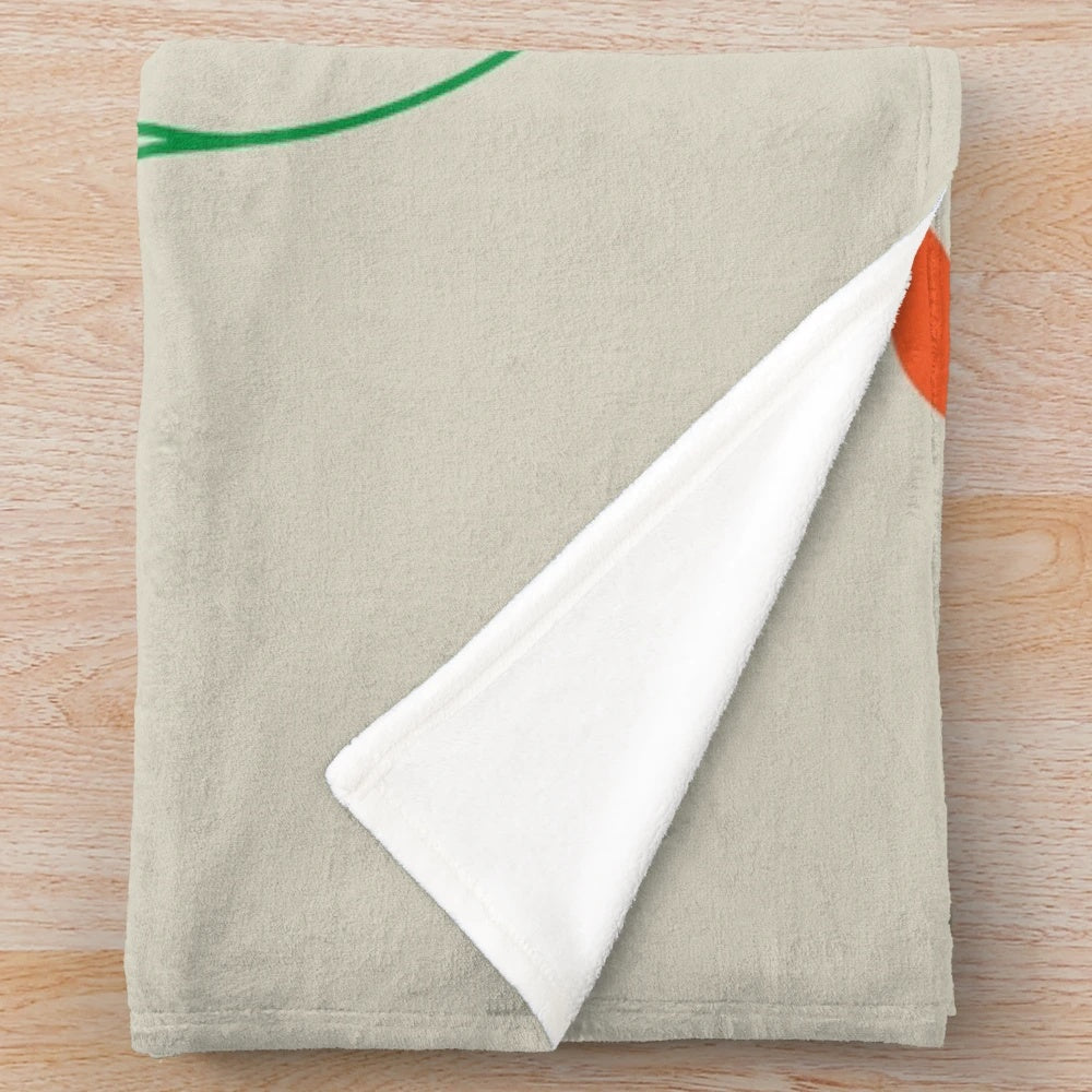 Colorful otomi-inspired plush blanket