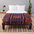 Colorful Panama mola inspired plush blanket