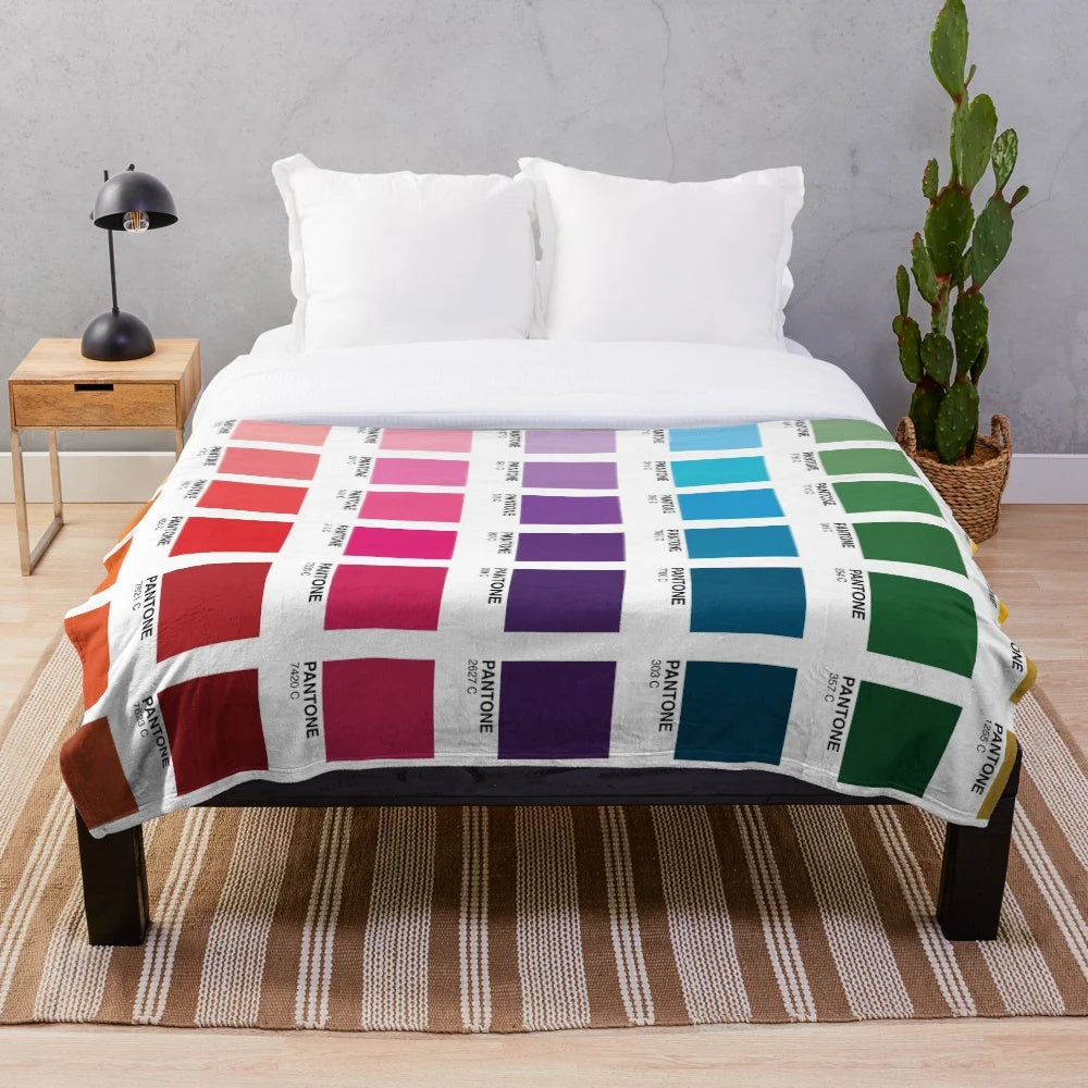Colorful Pantone-Inspired Plush Blanket