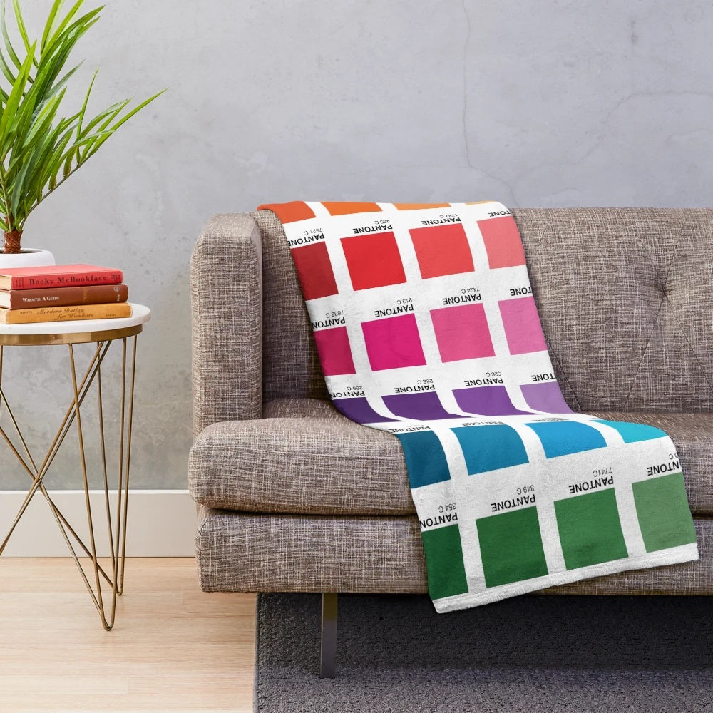 Colorful Pantone-Inspired Plush Blanket