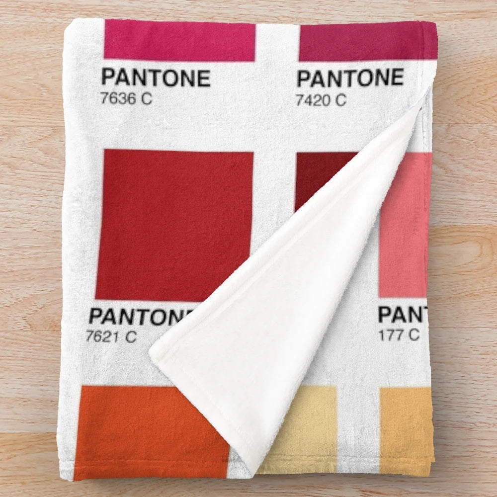 Colorful Pantone-Inspired Plush Blanket