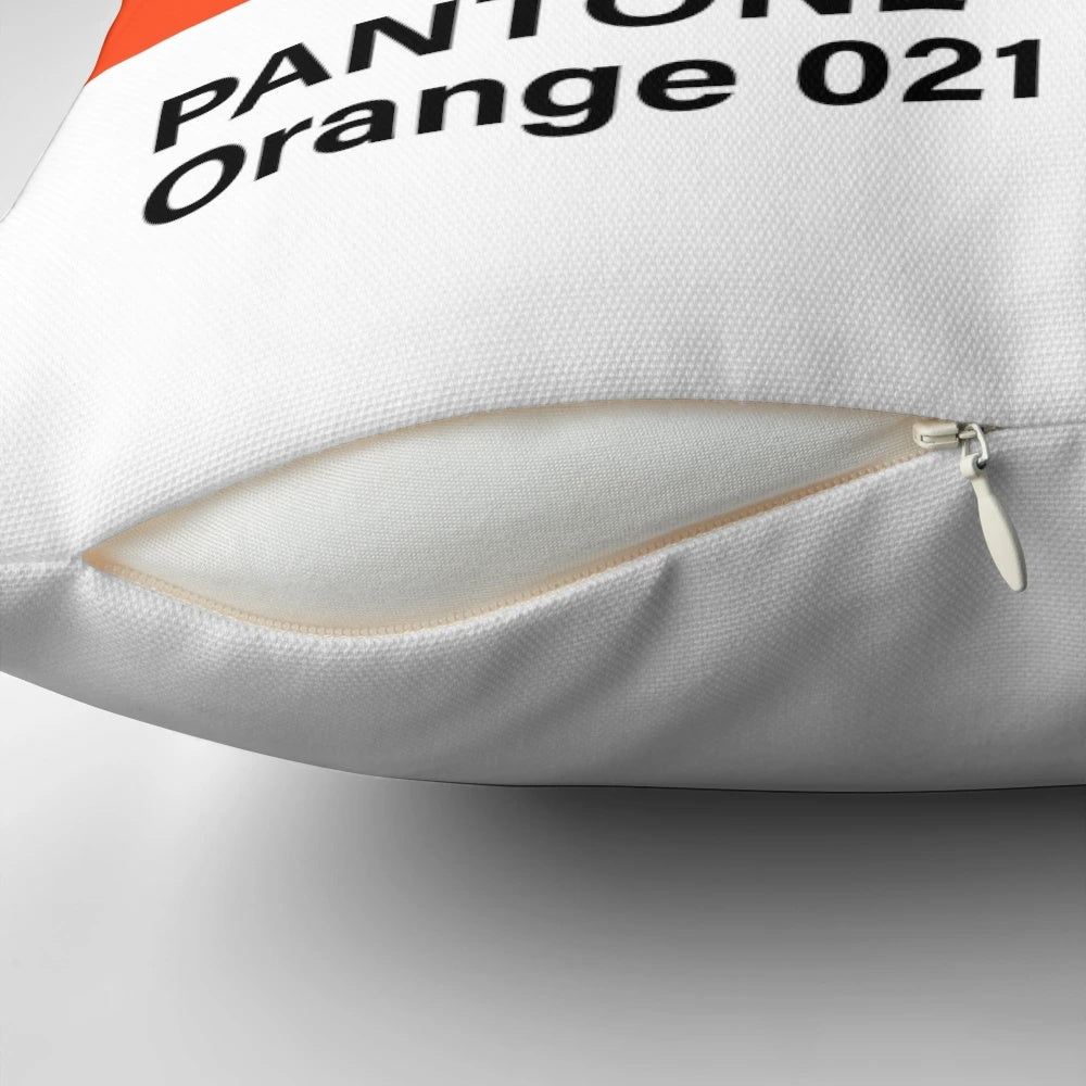 Vibrant Pantone Orange 021 C Decorative Throw Pillow