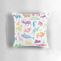 Colorful party animal throw pillows with playful confetti designs