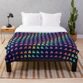 Colorful plush parrot themed blanket