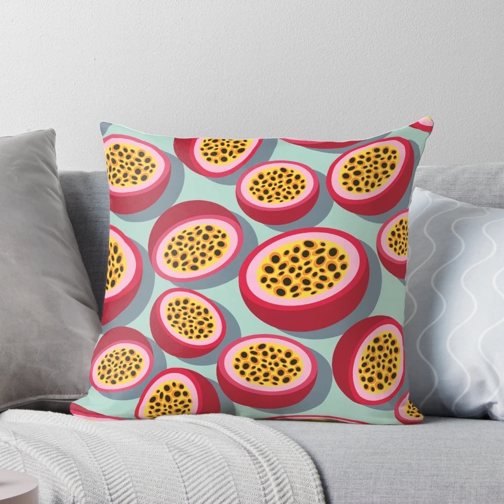 Colorful Passion Fruit Pattern Decorative Pillow