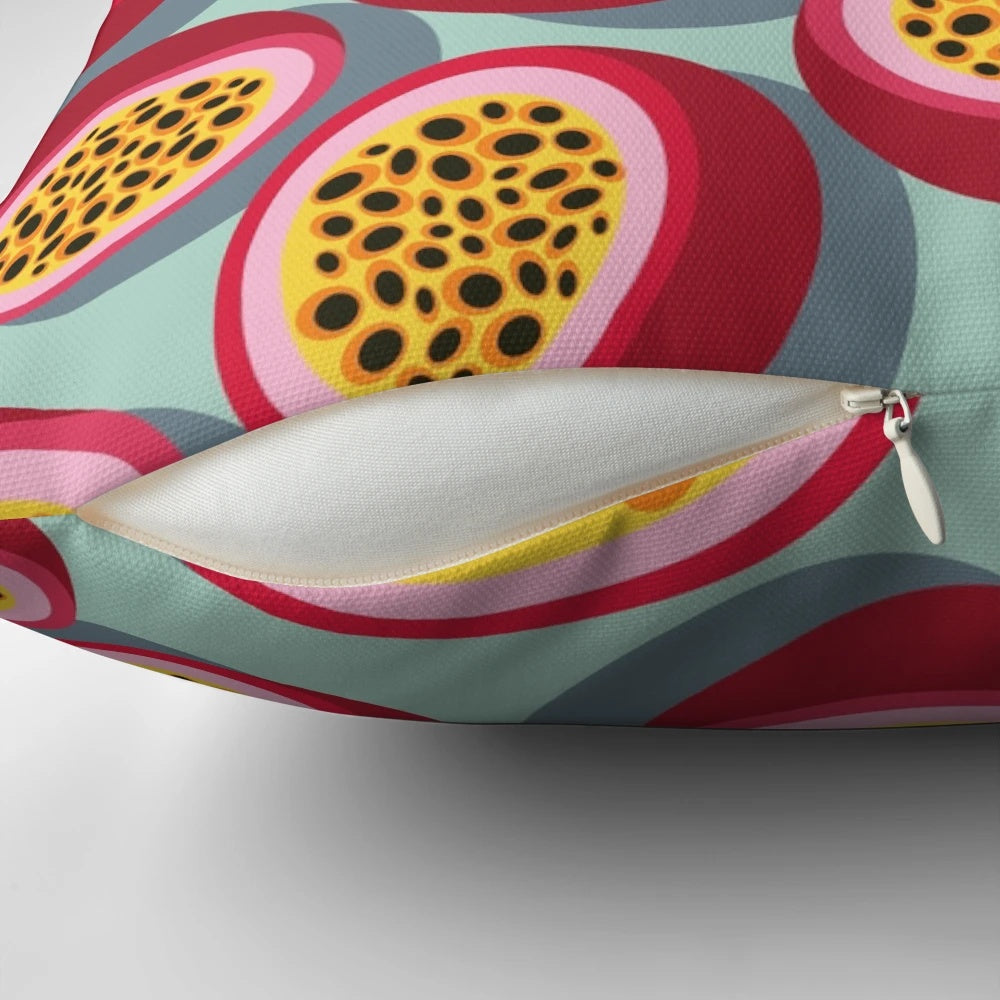 Colorful Passion Fruit Pattern Decorative Pillow