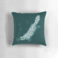 Colorful graphic art pillow featuring a detailed illustration of a platypus, an egg-laying, venomous aquatic mammal.