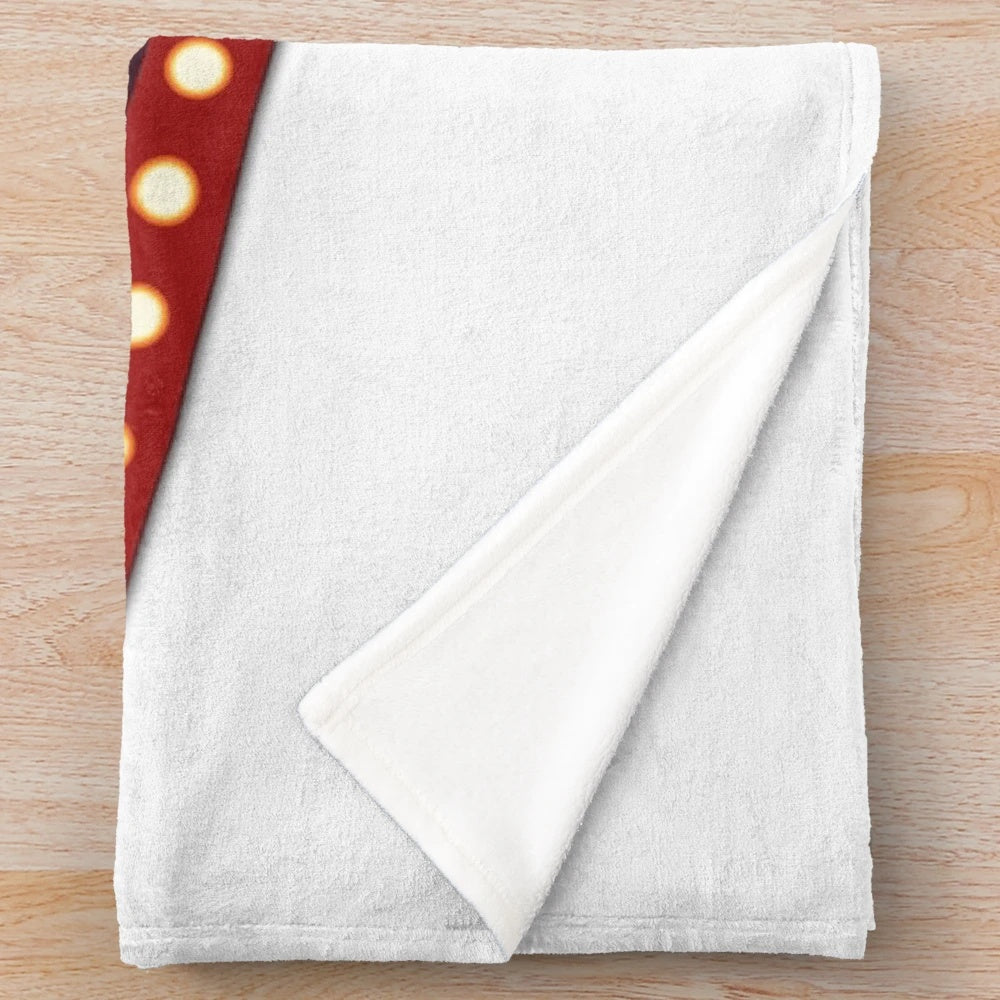 Plush blanket featuring colorful and iconic Indian cinema-inspired design