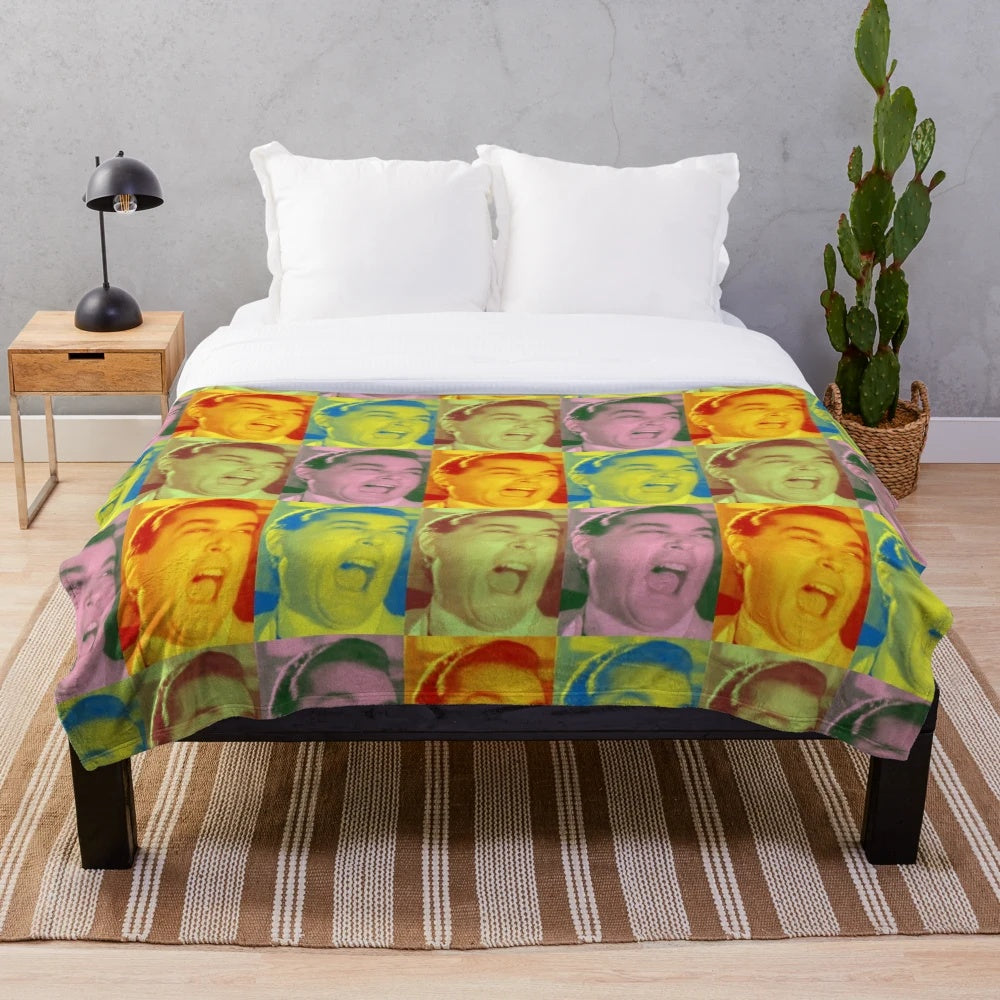 Goodfellas movie-inspired plush blanket with a colorful, multi-tone design