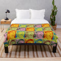 Goodfellas movie-inspired plush blanket with a colorful, multi-tone design
