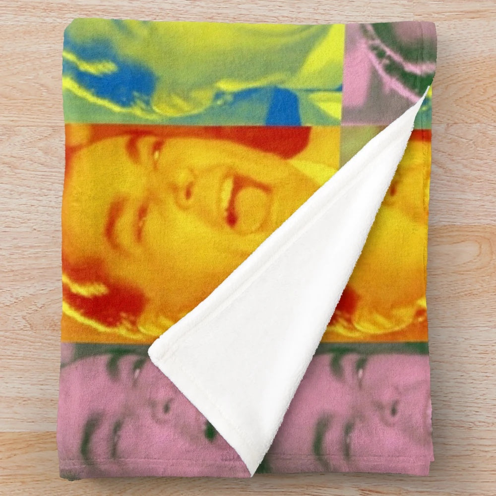 Goodfellas movie-inspired plush blanket with a colorful, multi-tone design