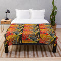Soft and colorful plush blanket with surprise floral patterns