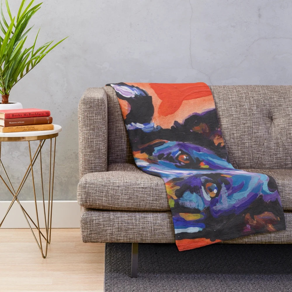 Colorful pop art portrait of an Australian Cattle Dog