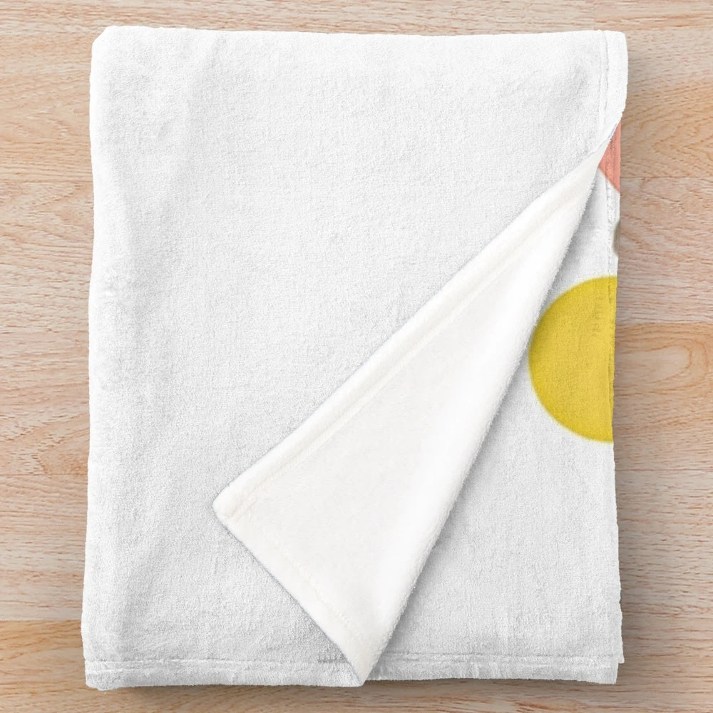 Colorful pop art giraffe design on a plush blanket