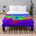 Colorful and whimsical pop art inspired plush blanket