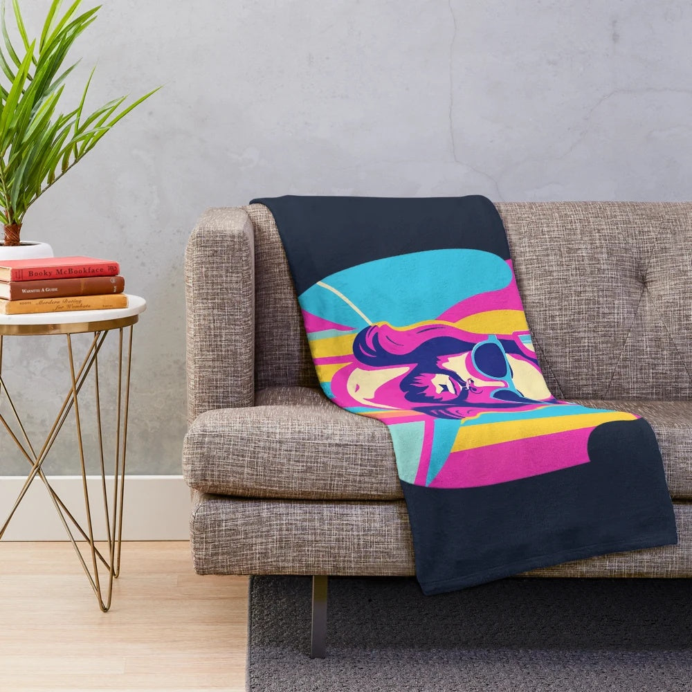 Colorful vector pop art design of Jesus wearing retro sunglasses