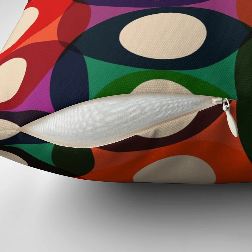 Colorful, eye-catching pop art design pillow