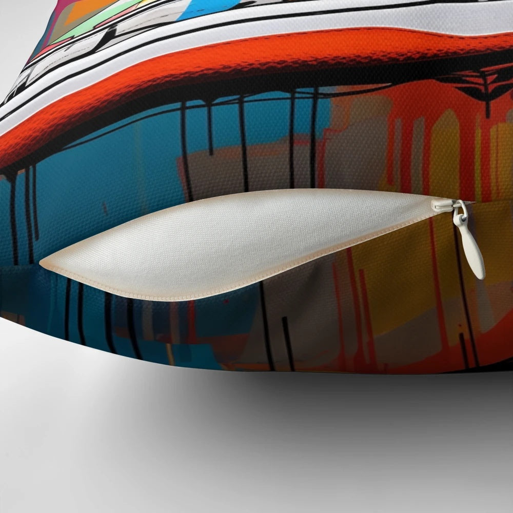 Colorful Pop Art Sneakers with Urban Graffiti Design