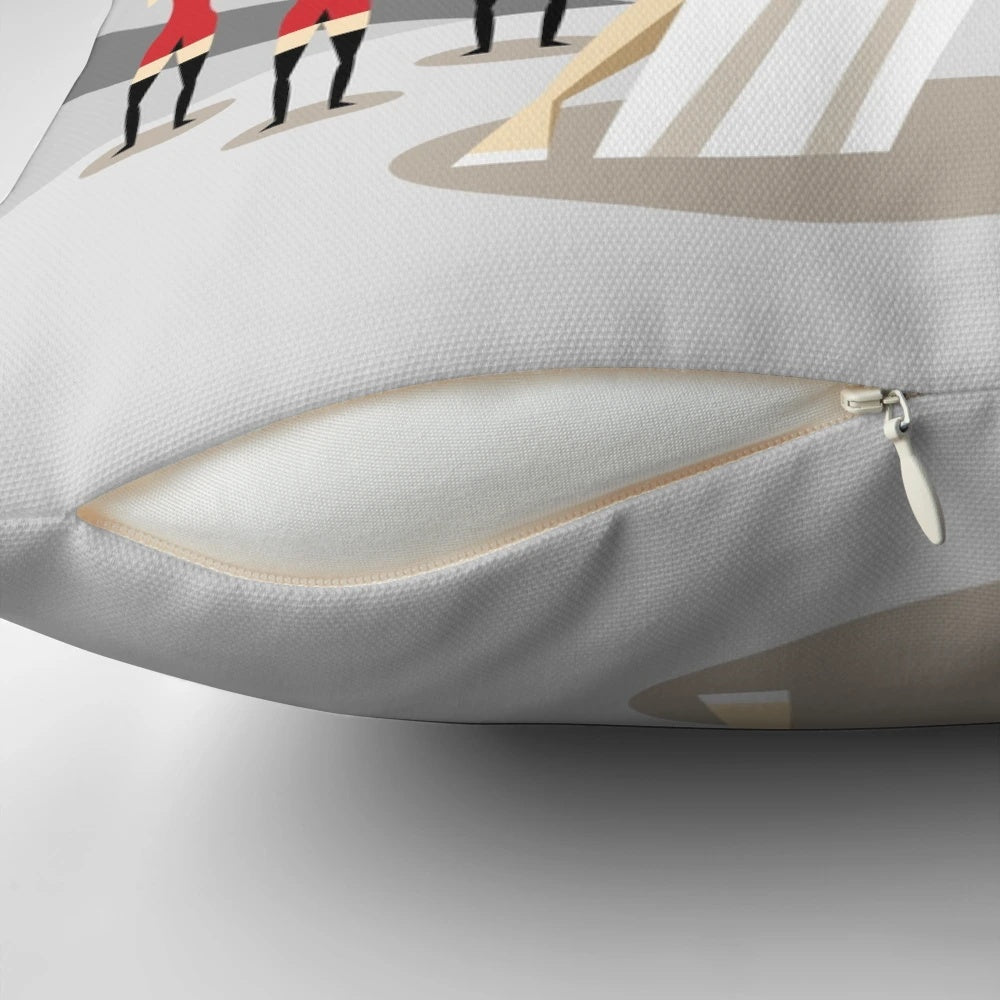 Colorful, pop-art inspired pillow featuring Kylie Minogue's iconic 'Can't Get You Out of My Head' design.