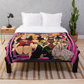 Plush blanket featuring iconic album covers from pop music's greatest hits