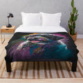 Portuguese Water Dog Synesthetic Splash Painting Artwork Plush Blanket