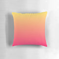 Vibrant preppy modern chic ombre throw pillow in shades of pink, orange, and fuschia