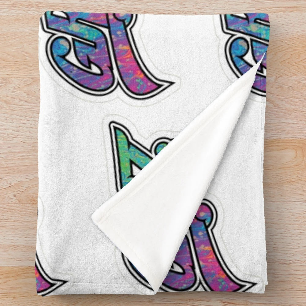 Psychedelic plush blanket featuring the GRiZ music logo