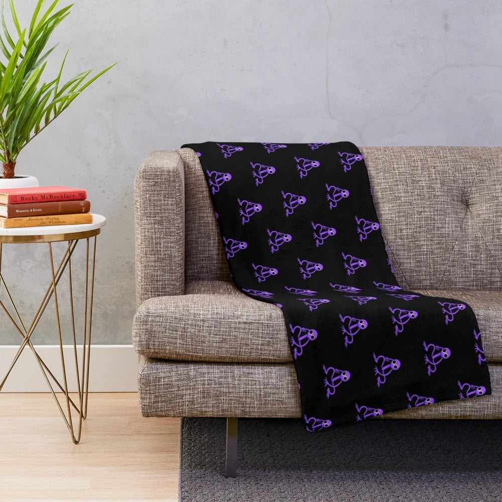 Soft and Cozy Purple Rainbow Plush Blanket for Home Decor